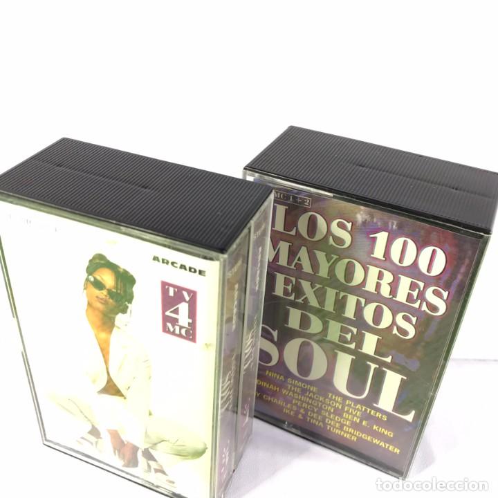 Casetes antiguos: Various &ndash; Los 100 Mayores &Eacute;xitos Del Soul ● Arcade ● 4XCASSETTE - Foto 4