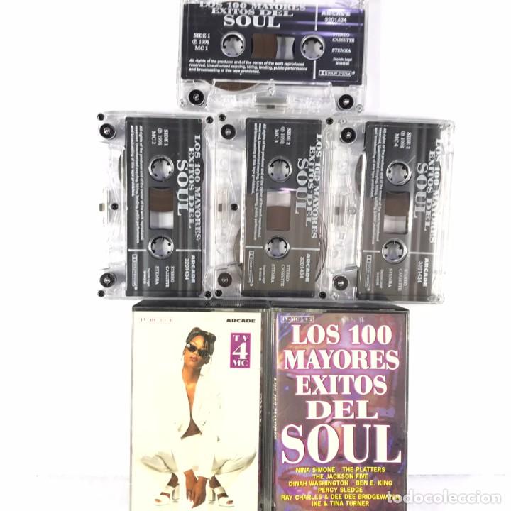 Casetes antiguos: Various &ndash; Los 100 Mayores &Eacute;xitos Del Soul ● Arcade ● 4XCASSETTE - Foto 5