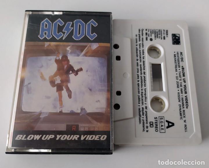 Casetes antiguos: CASSETTE AC/DC - BLOW UP YOUR VIDEO - Foto 1