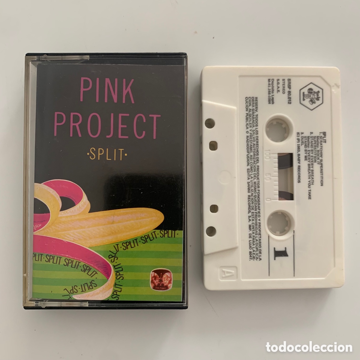 Casetes antiguos: Cinta cassette pink project split de 1983 - Foto 1