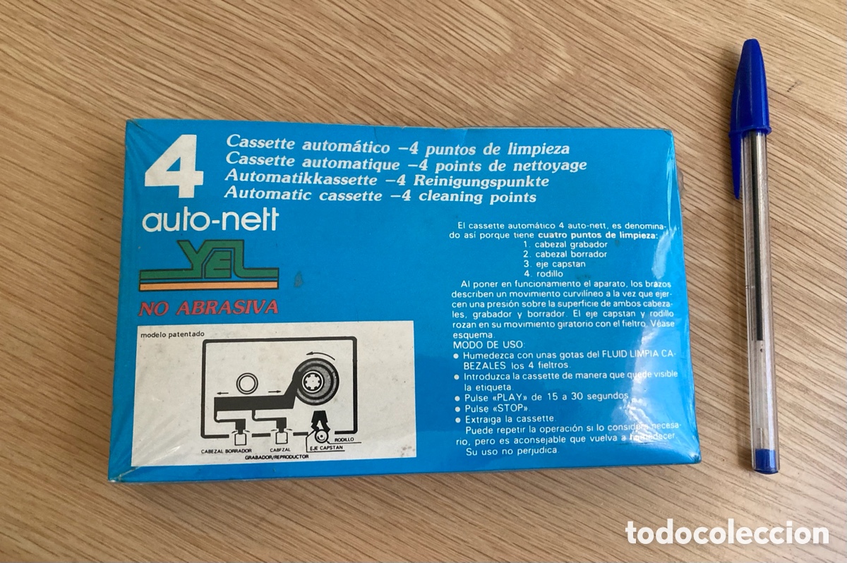 Casetes antiguos: Kit de limpieza 4 AUTO-NETT YEL. - Foto 2
