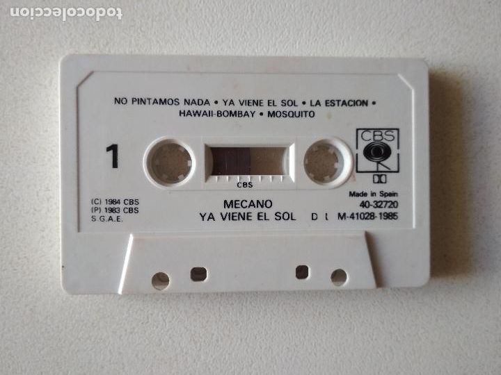 Casetes antiguos: MECANO YA VIENE EL SOL, 1986 - Foto 2