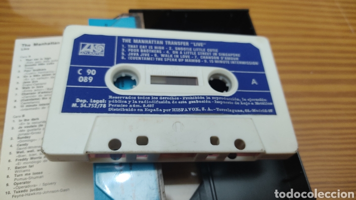 Casetes antiguos: Cinta de cassette de Manhattan Transfer &rdquo; Live &rdquo; - Foto 4