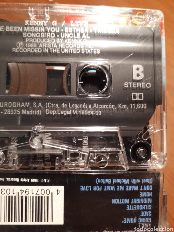 Casetes antiguos: KENNY G LIVE,a&ntilde;o1993 - Foto 2