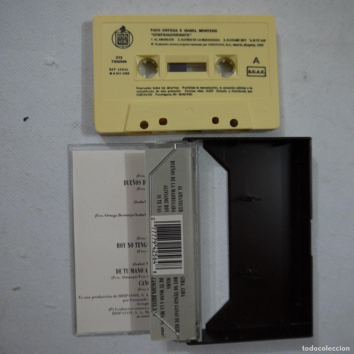Casetes antiguos: PACO ORTEGA E ISABEL MONTERO - CONTRACORRIENTE - CASETE - Foto 3