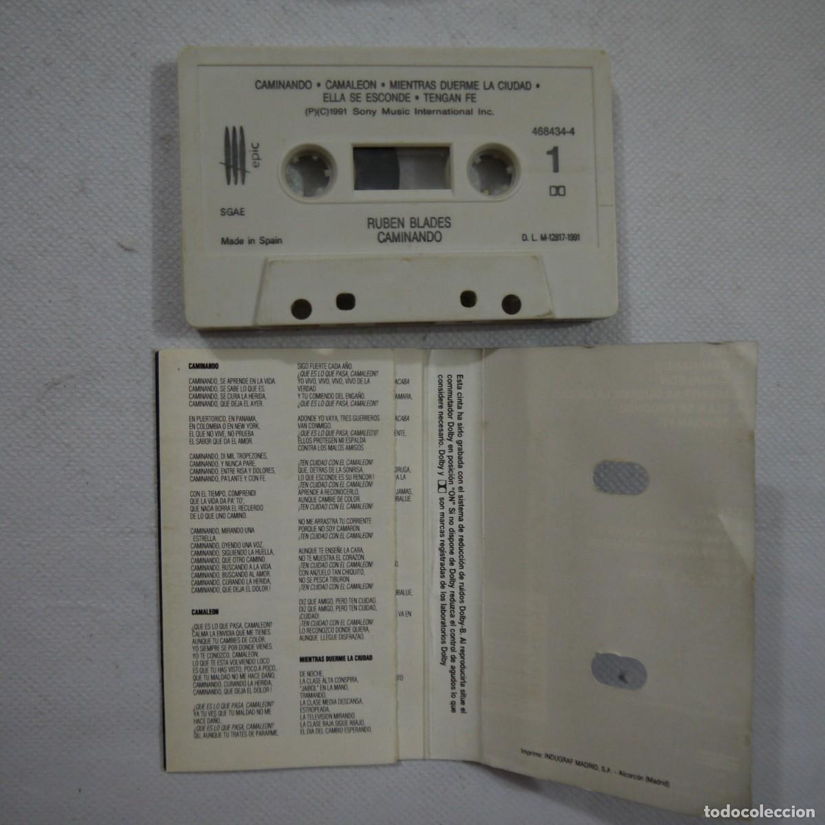 Casetes antiguos: RUBEN BLADES - CAMINANDO - CASETE - Foto 3