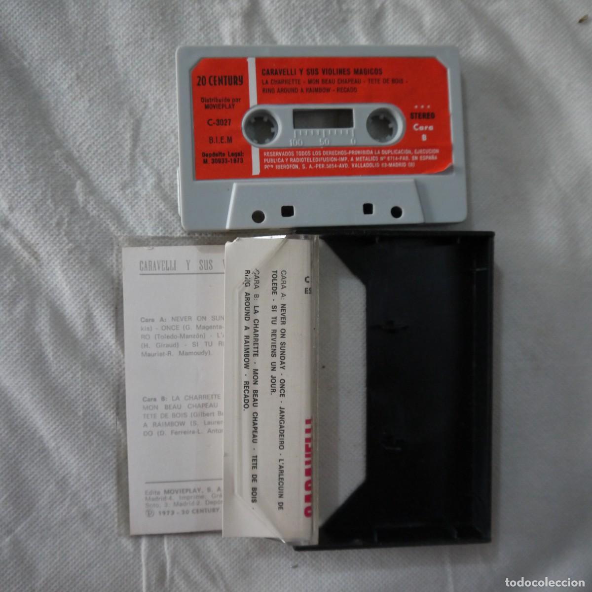 Casetes antiguos: CARAVELLI Y SUS VIOLINES M&Aacute;GICOS - CASETE 1973 - Foto 2