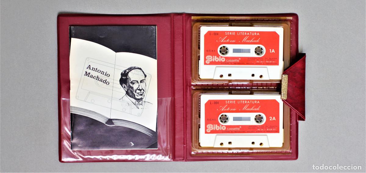 Casetes antiguos: ANTONIO MACHADO//SERIE LITERATURA//BIBLO 2 CASETES+LIBRETO//1977//S.G.A.E.
