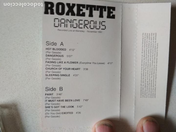 Casetes antiguos: ROXETTE - DANGEROUS - LIVE AT WEMBLEY 91 - Foto 2