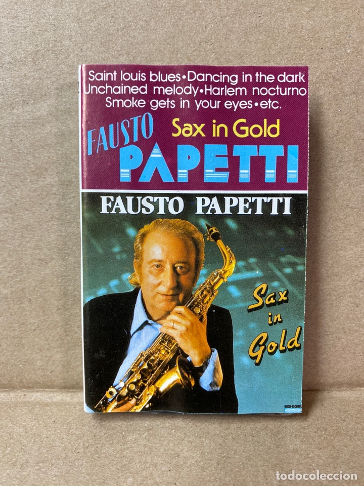 Casetes antiguos: CASSETTE FAUSTO PAPETTI, SAX IN GOLD. - Foto 1