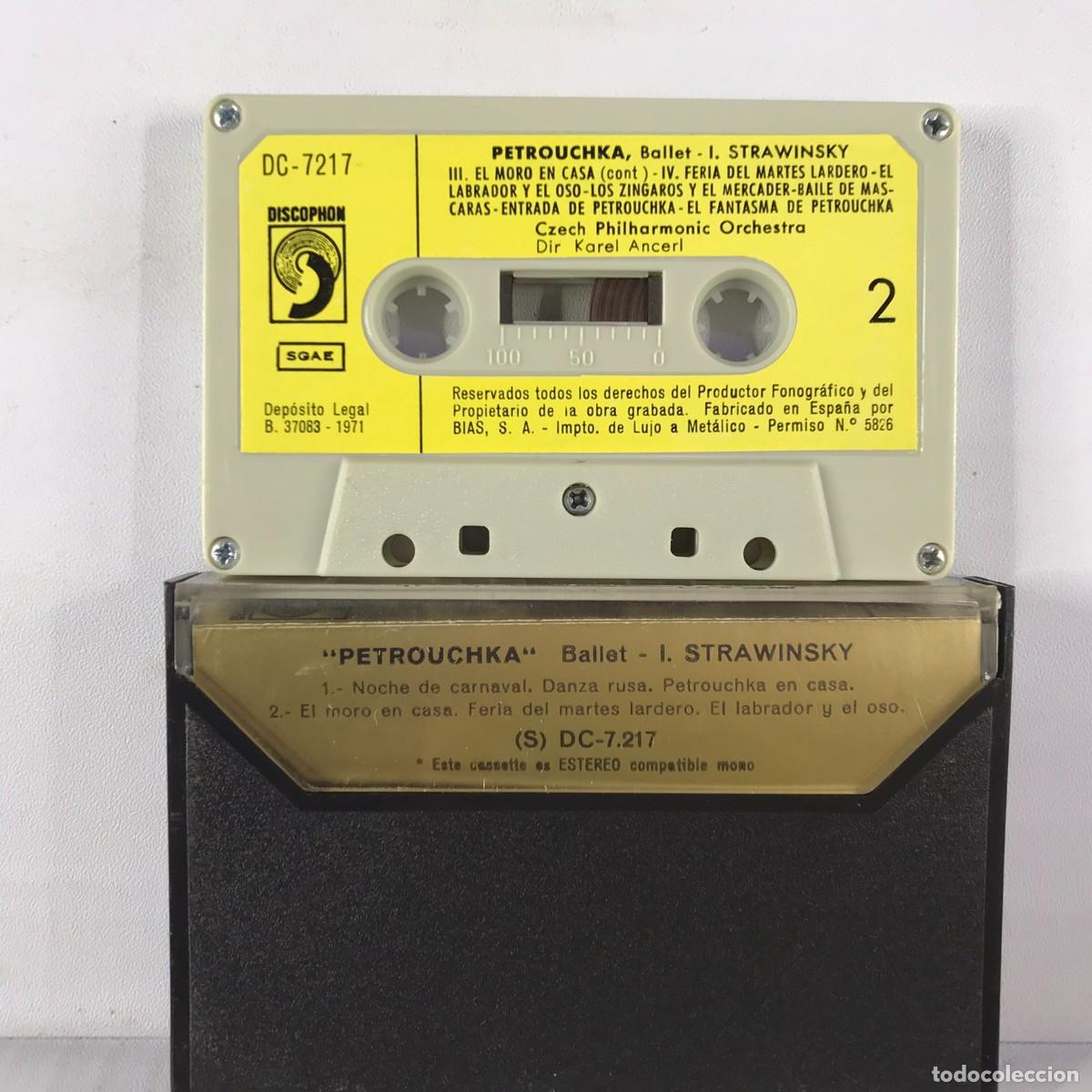 Casetes antiguos: Stravinsky - Karel Ančerl ● Petrushka ● Cassette SPAIN 1971 - Foto 2