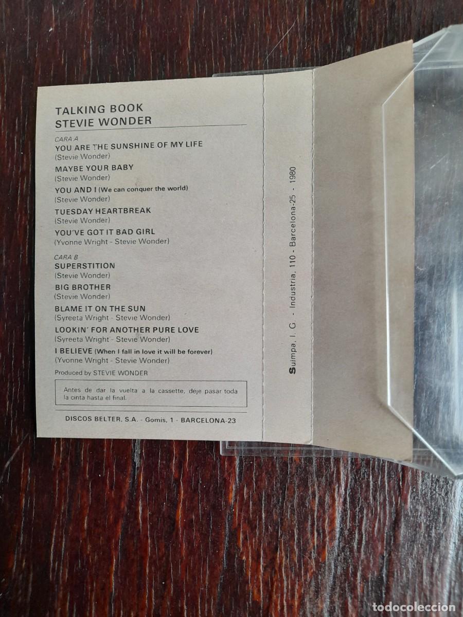Casetes antiguos: Stevie wonder talking book a&ntilde;o 1980 - Foto 3