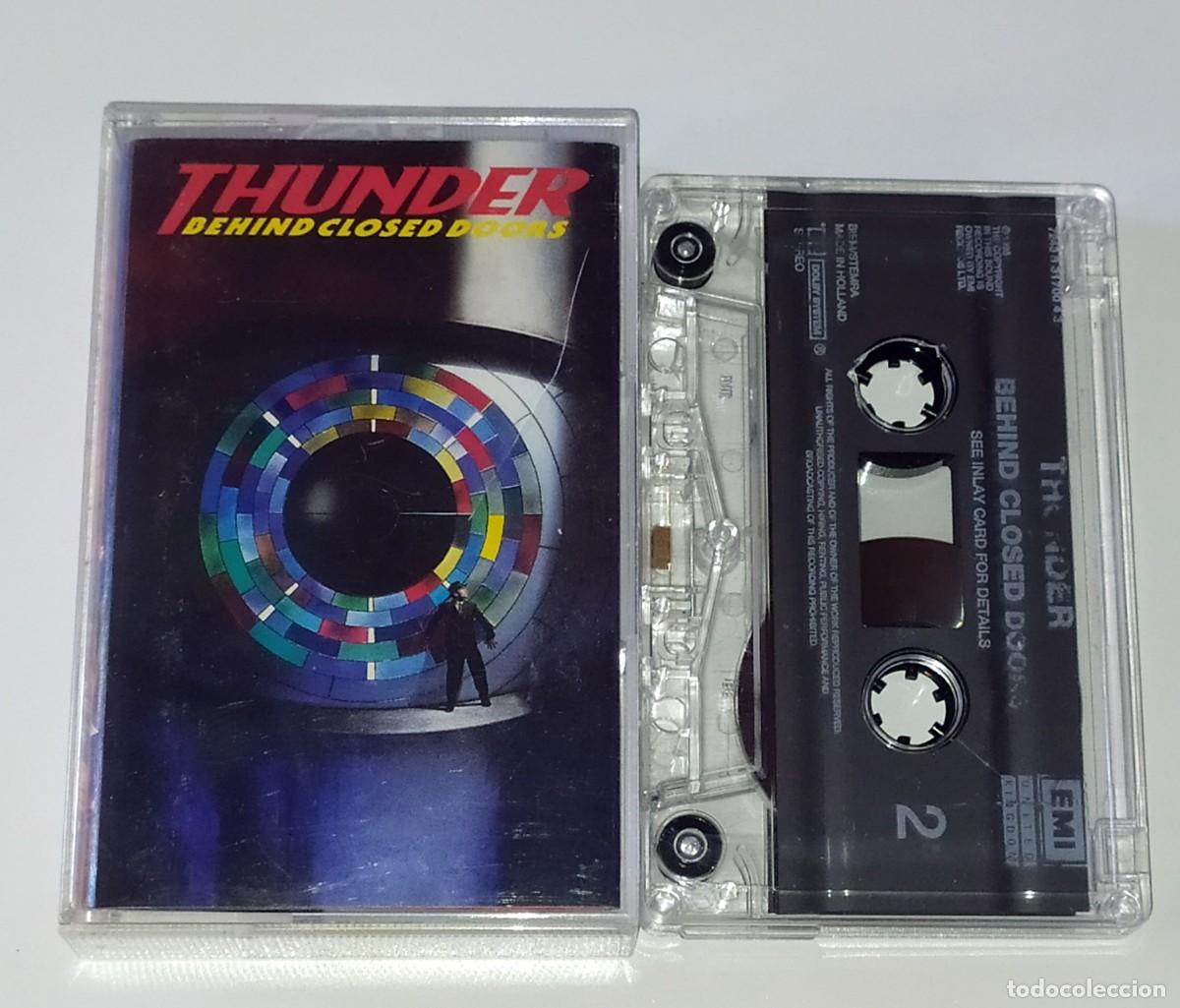 Casetes antiguos: CASSETTE THUNDER - BEHIND CLOSED DOORS - Foto 1