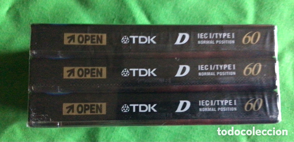 Casetes antiguos: PACK 3 CASSETTES VIRGENES TDK D60 - Foto 5