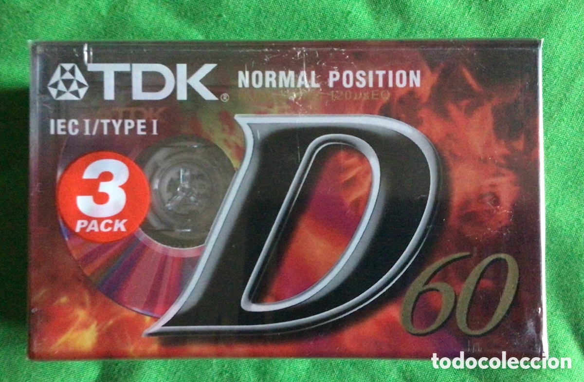 Casetes antiguos: PACK 3 CASSETTES VIRGENES TDK D60 - Foto 1