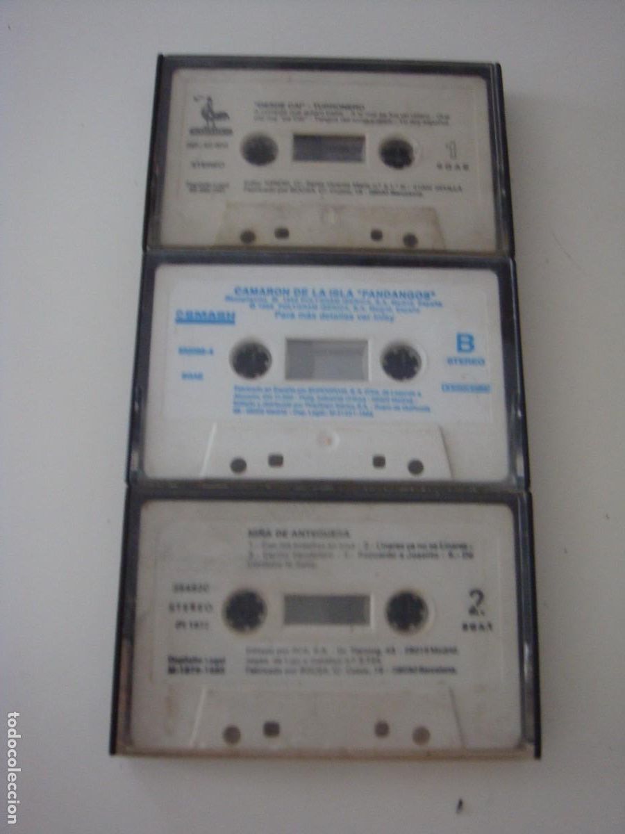 Casetes antiguos: CAMAR&Oacute;N DE LA ISLA + 2 CASETES VARIADAS - Foto 1