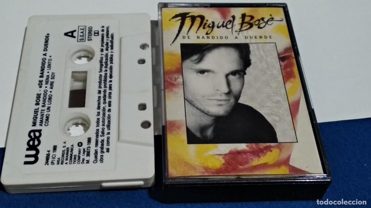 Casetes antiguos: MIGUEL BOS&Eacute; / DE BANDIDO A DUENDE - 1988 WEA - CASETE CINTA CON LIBRETO