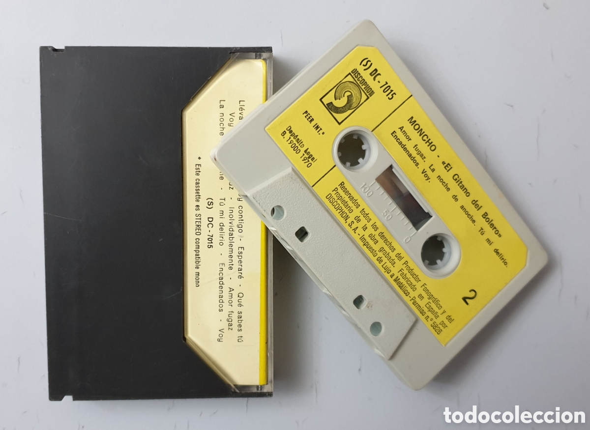 Casetes antiguos: CASSETTE MONCHO EL GITANO DEL BOLERO (Espa&ntilde;a - Discophon - 1970) - Foto 2