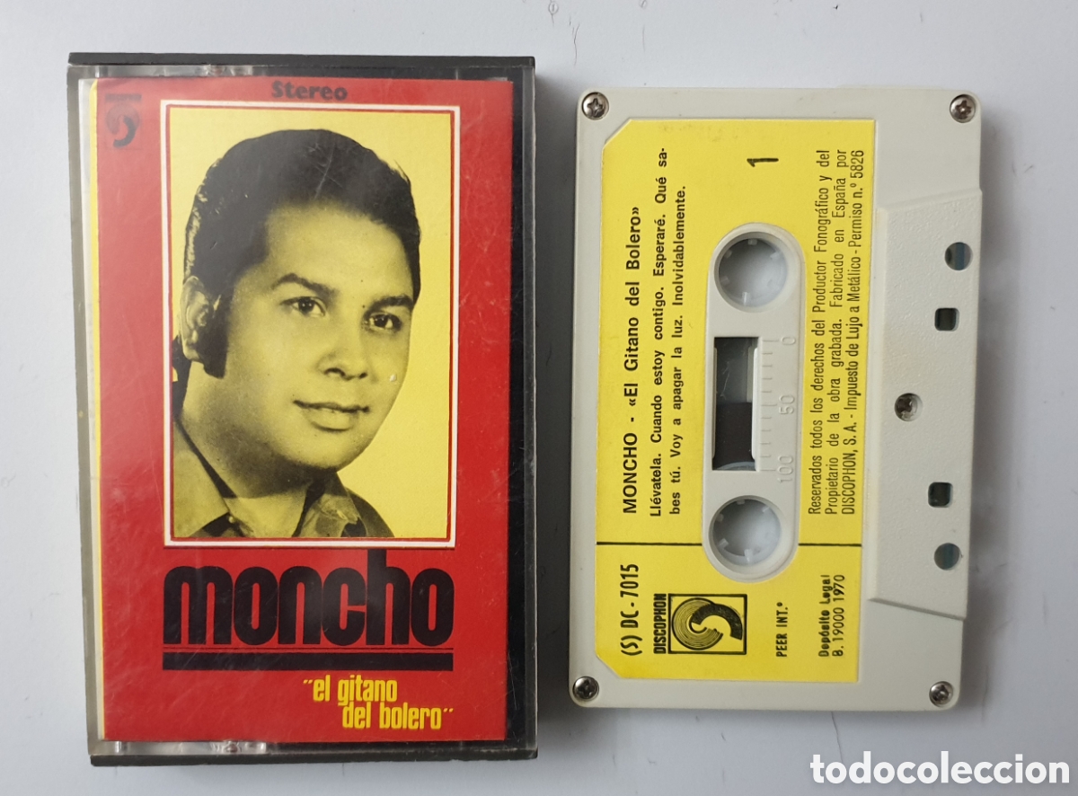 Casetes antiguos: CASSETTE MONCHO EL GITANO DEL BOLERO (Espa&ntilde;a - Discophon - 1970) - Foto 1