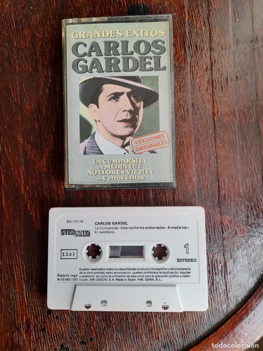 Casetes antiguos: Carlos Gardel grandes &eacute;xitos versiones originales 1987 - Foto 1