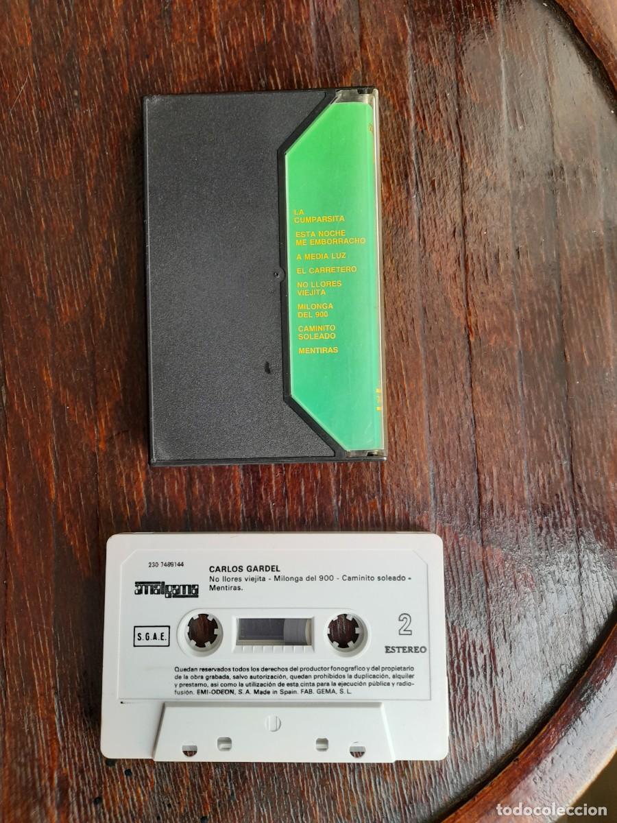 Casetes antiguos: Carlos Gardel grandes &eacute;xitos versiones originales 1987 - Foto 2