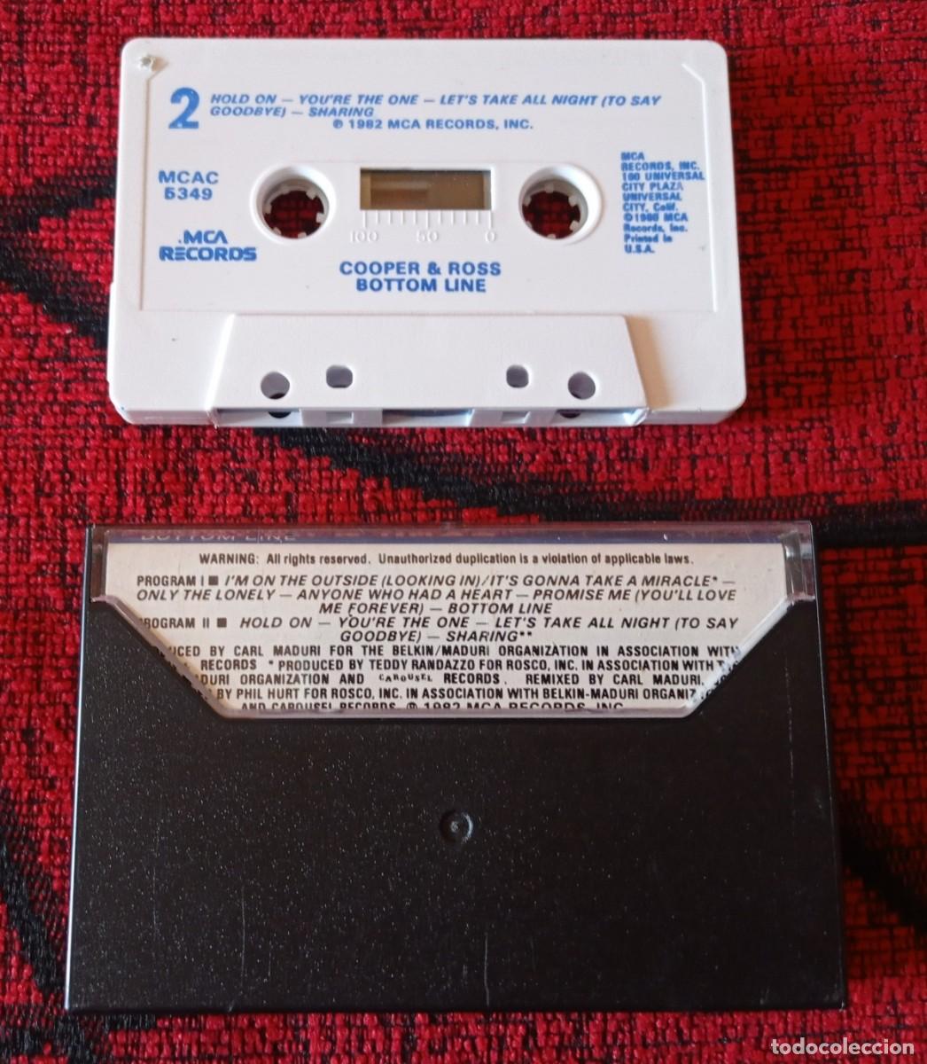 Casetes antiguos: COOPER & ROSS ** Bottom Line ** ORIGINAL 1982 USA CASSETTE - Foto 2