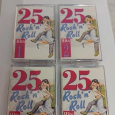 Casetes antiguos: 25 ROCK'N'ROLL HITS / VOLUME 1-2-3 Y 4 / 100 TEMAS / 4 CASETES -TRING / IMPECABLES.. Lote 379328704