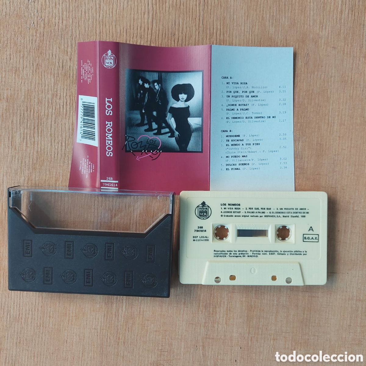 Casetes antiguos: LOS ROMEOS LOS ROMEOS HISPAVOX 1990 COMO NUEVA - Foto 3