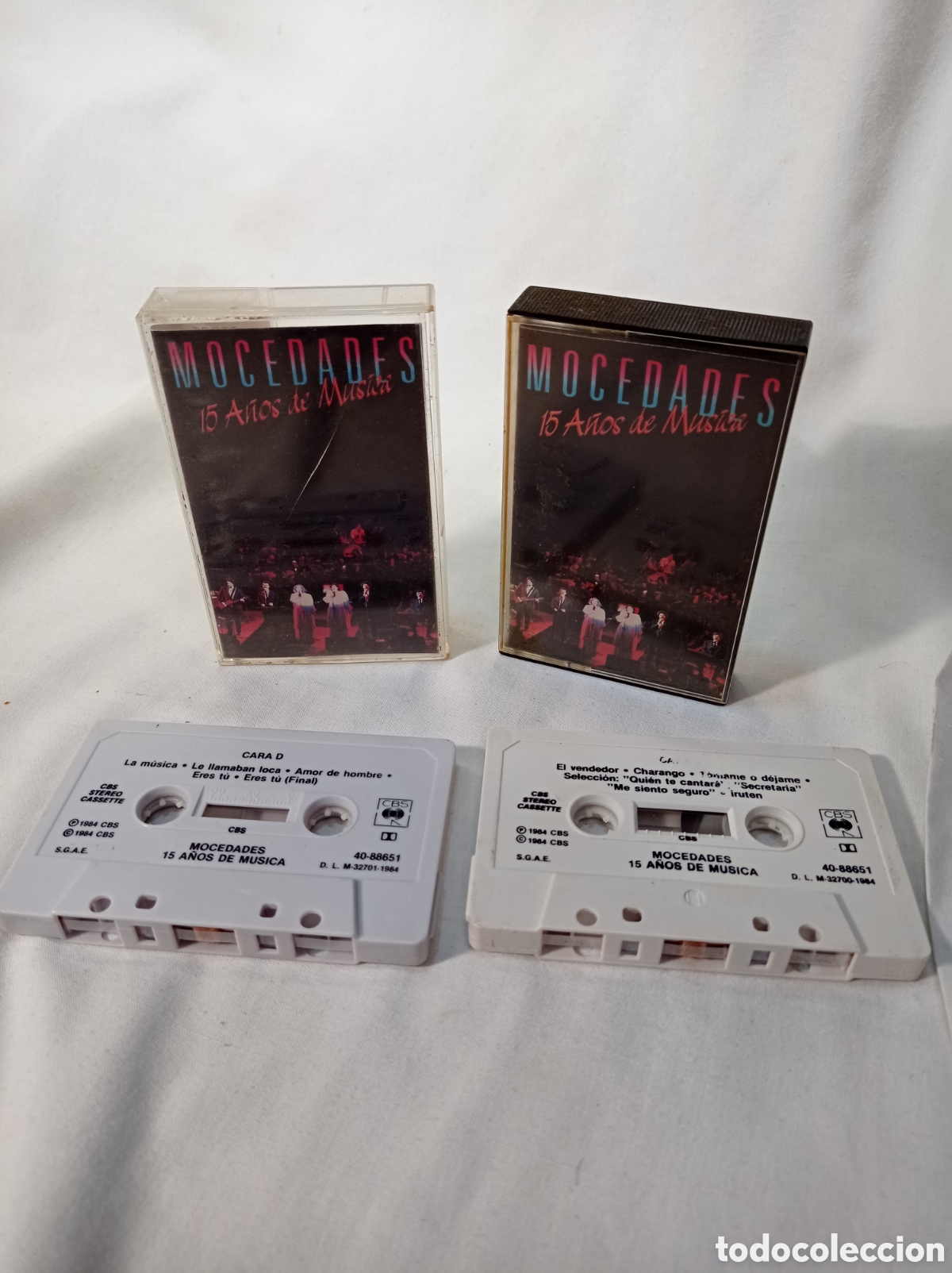 Casetes antiguos: DOS CASETES MOCEDADES QUINCE A&Ntilde;OS DE M&Uacute;SICA