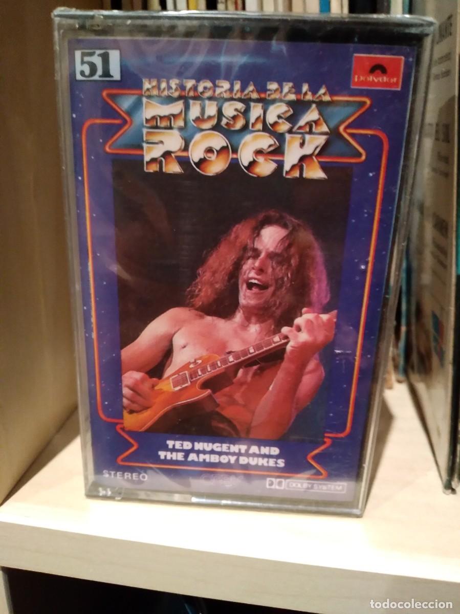 Alte Kassetten: TED HUGENT AND THE AMBOY DUKES-HISTORIA DE LA MUSICA ROCK-CASSETE PRECINTADA-N&deg;51