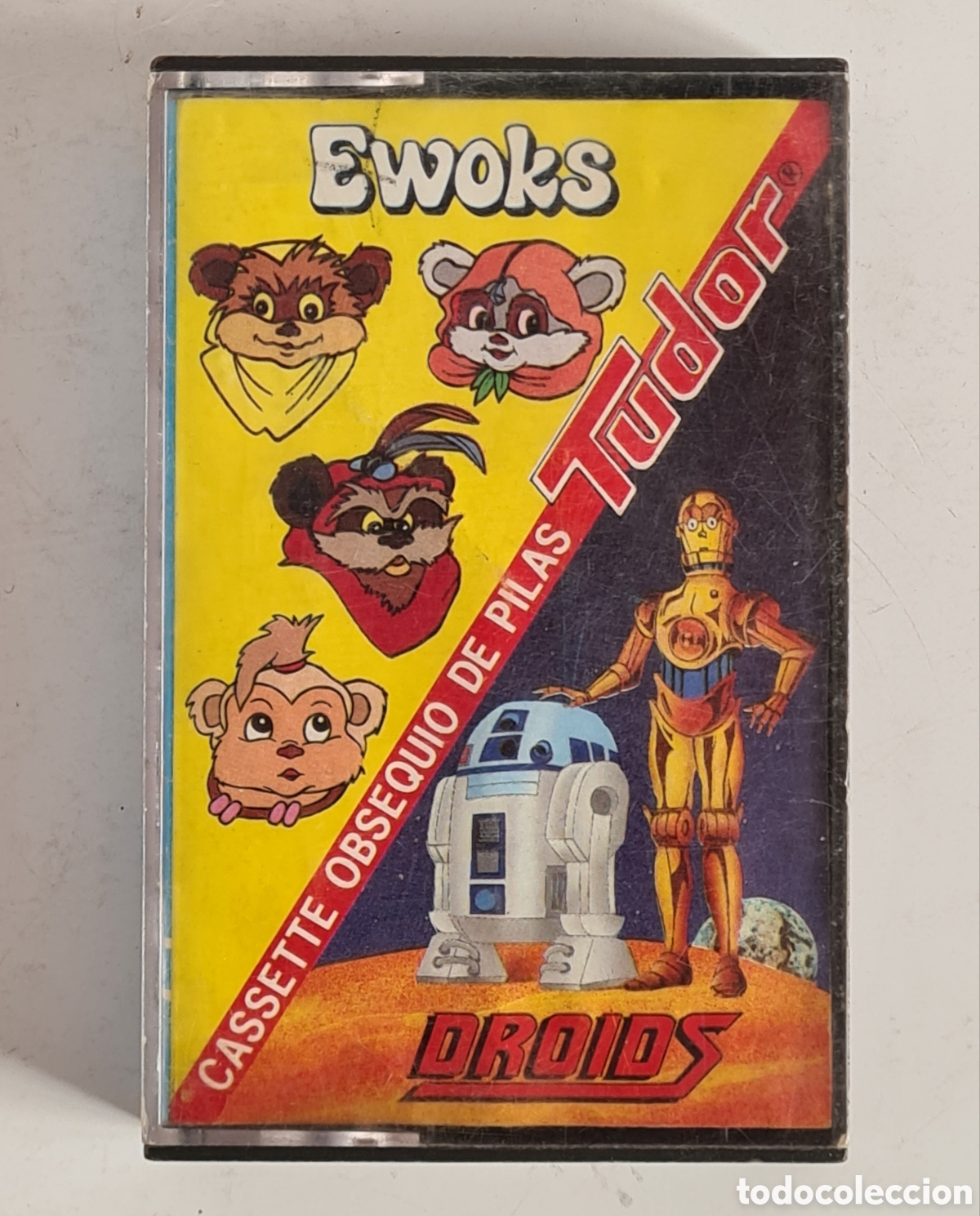 Cassette antiche: Cassette Ewoks Droids Obsequio de Pilas Tudor BSO Series TV 1986 La Guerra de las Galaxias Star Wars