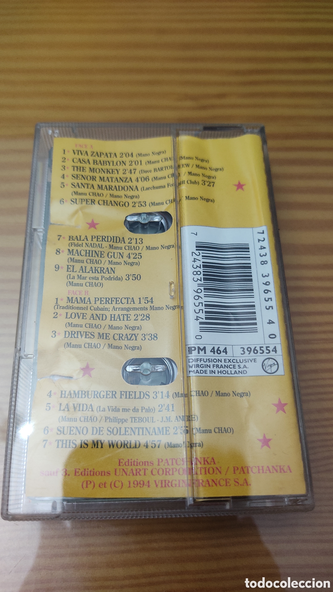 Casetes antiguos: Cinta de cassette de Mano Negra &rdquo; Casa Babylon &rdquo; - Foto 2