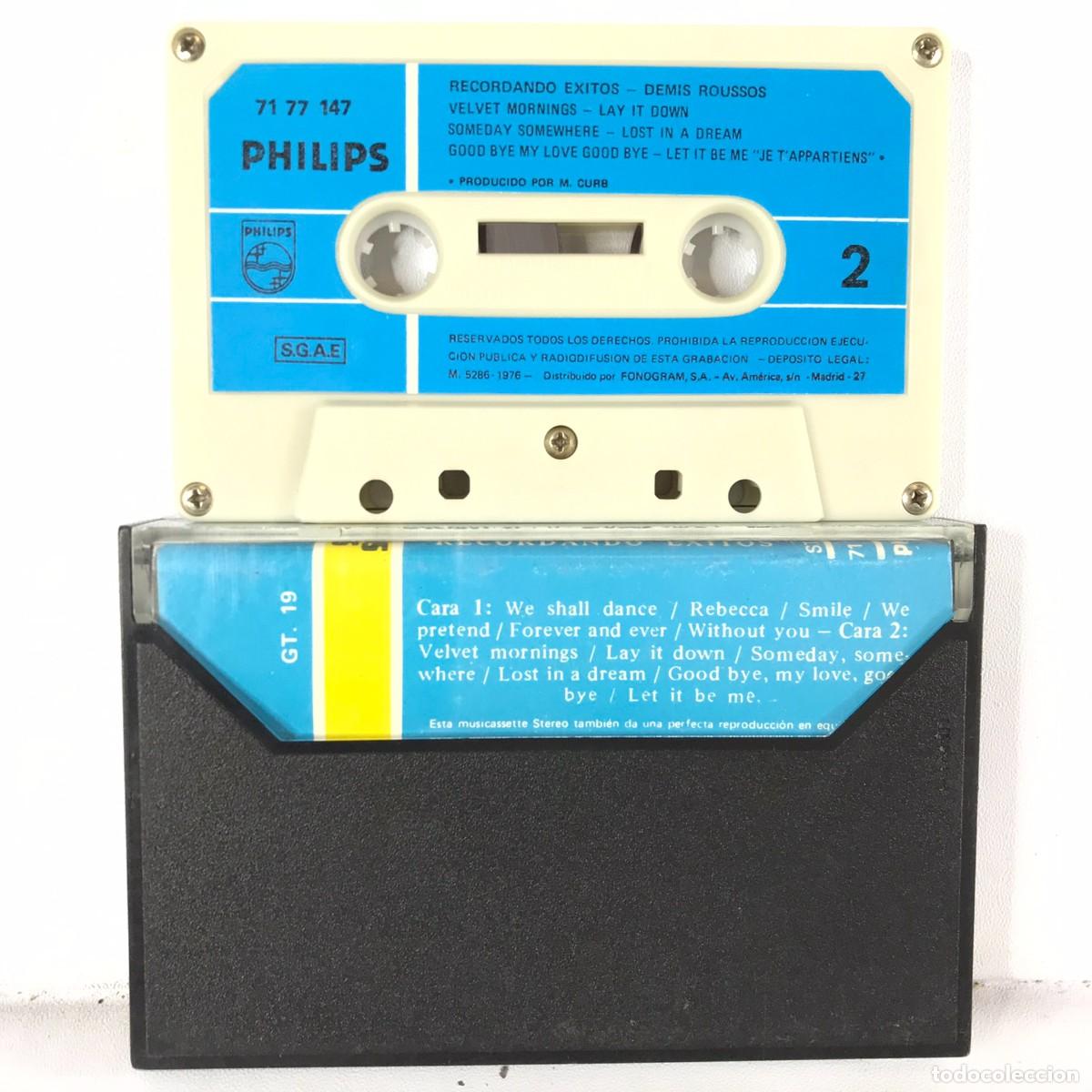 Casetes antiguos: Demis Roussos ● Recordando &Eacute;xitos ● Cassette, Compilation - Foto 2