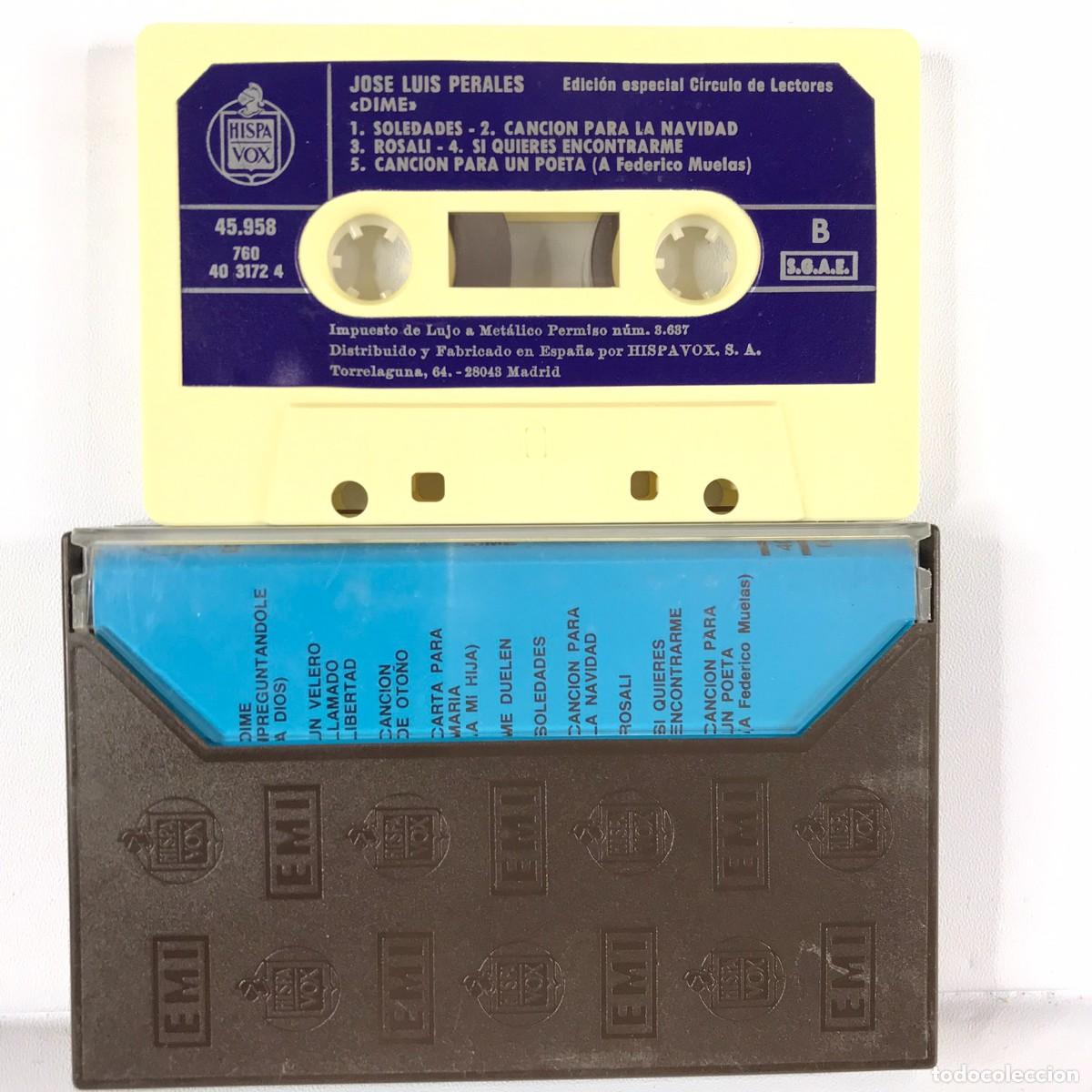 Casetes antiguos: Jos&eacute; Luis Perales ● Dime ● Cassette, Compilation - Foto 2