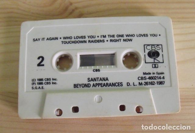 Casetes antiguos: Cinta Casete Cassette Beyond Appearances - Santana - Foto 2