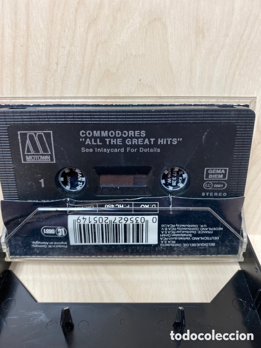Casetes antiguos: Commodores - All The Great Hits (Cass, Comp) - Foto 2