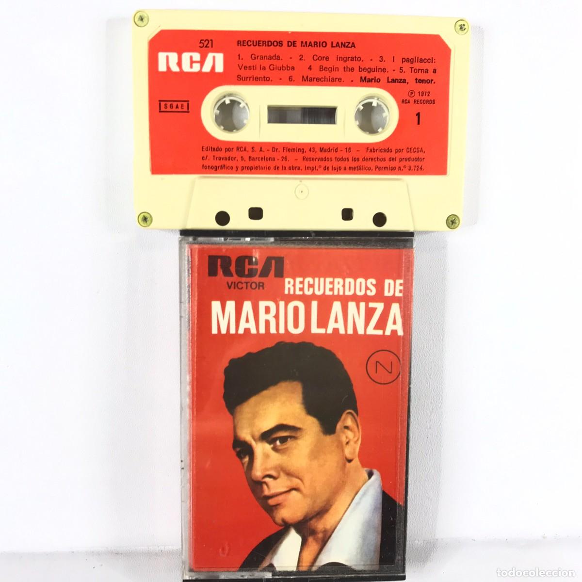 Casetes antiguos: Mario Lanza ● Recuerdos De Mario Lanza ● Cassette, Compilation - Foto 1