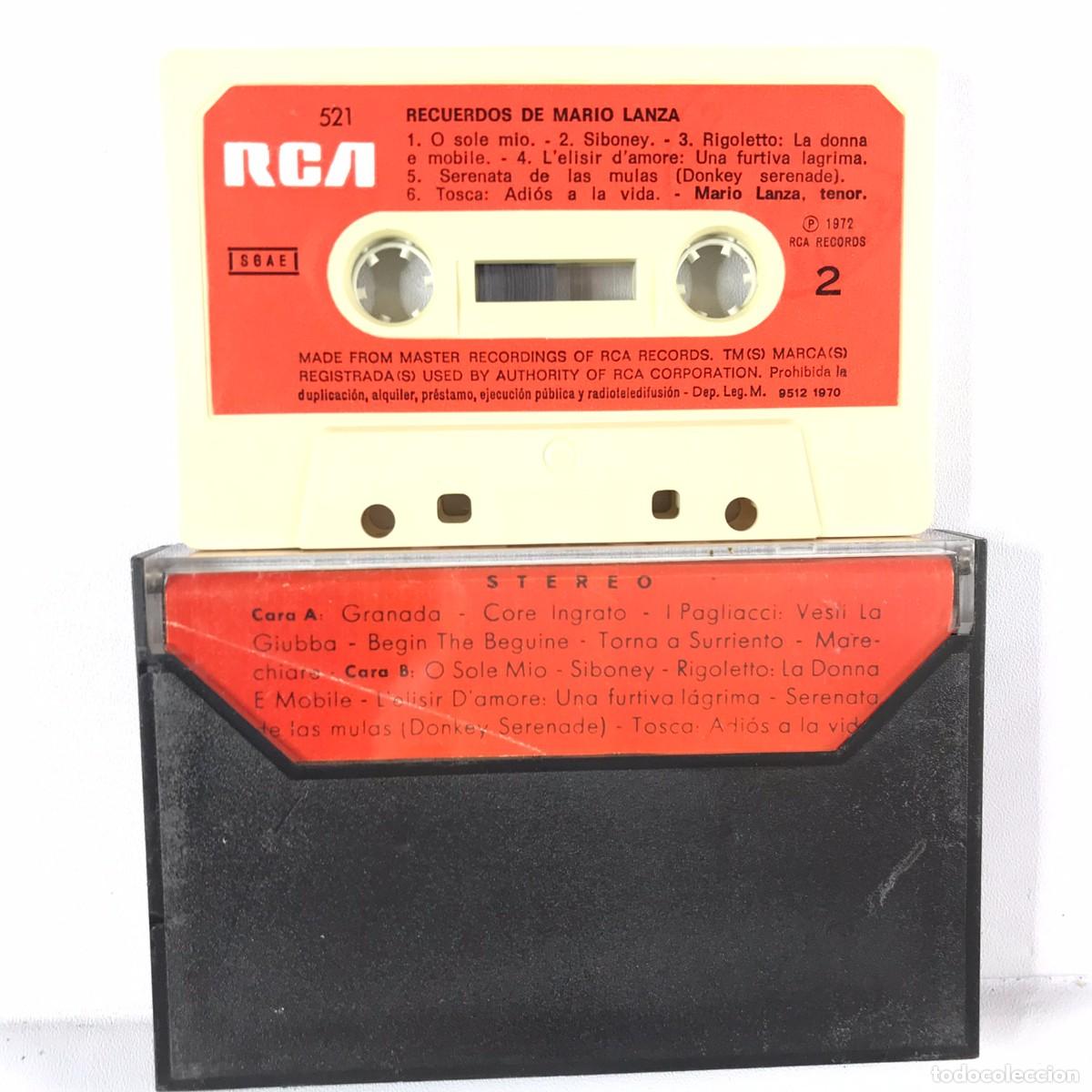 Casetes antiguos: Mario Lanza ● Recuerdos De Mario Lanza ● Cassette, Compilation - Foto 2