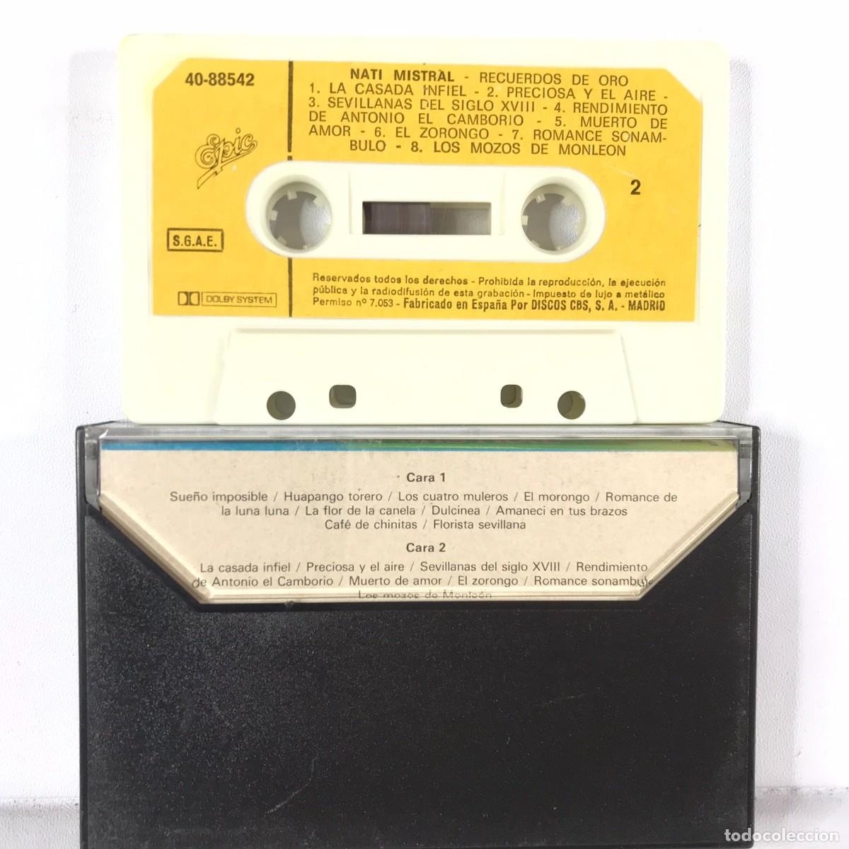 Casetes antiguos: Nati Mistral ● Recuerdos De Oro ● Cassette, Compilation - Foto 2