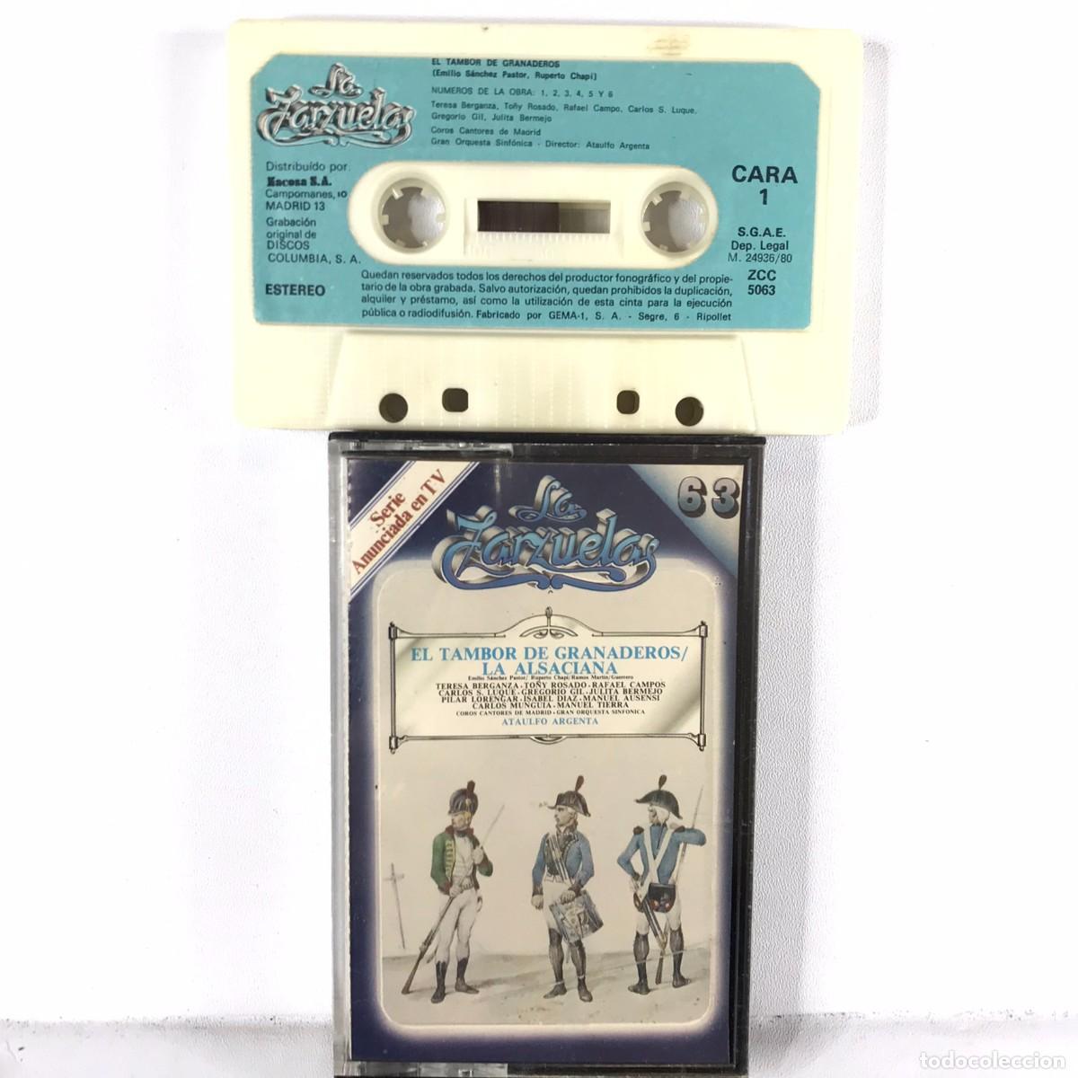 Alte Kassetten: La Zarzuela &rdquo;Zacosa&rdquo; ● Cassette N&ordm; 63 ● El Tambor De Granaderos / La Alsaciana