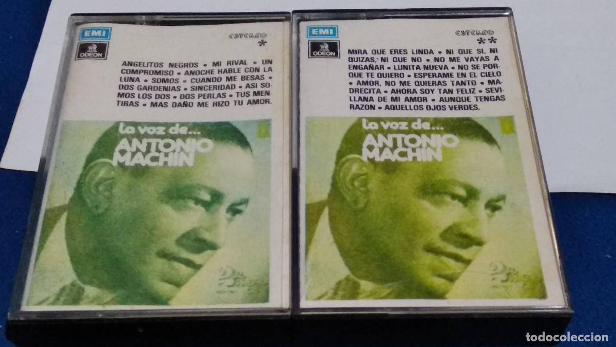 Casetes antiguos: LA VOZ DE.. ANTONIO MACHIN- 1977 EMI DOBLE CASETE 2 CINTAS CASSETTE LA VOZ JOVEN DE MACHIN