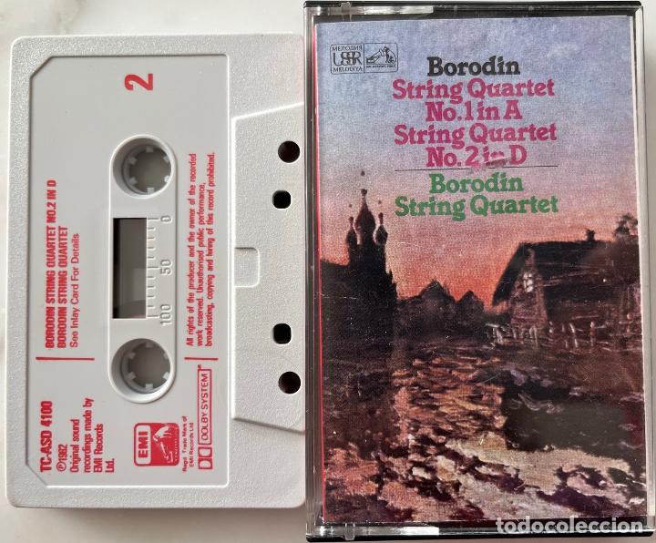 Casetes antiguos: BORODIN, STRING QUARTET N&ordm; 1 Y N&ordm; 2. BORODIN STRING QUARTET. CASETE - Foto 1