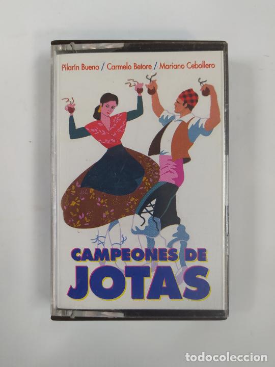 Casetes antiguos: CAMPEONES DE JOTAS. PILAR&Iacute;N BUENO. CARMELO BETORE. CASETE. TDKCST48B
