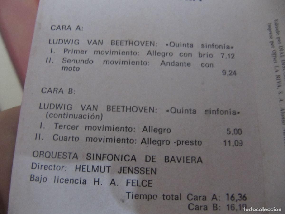 Casetes antiguos: BEETHOVEN 5a SINFONIA cassette raro - Foto 5