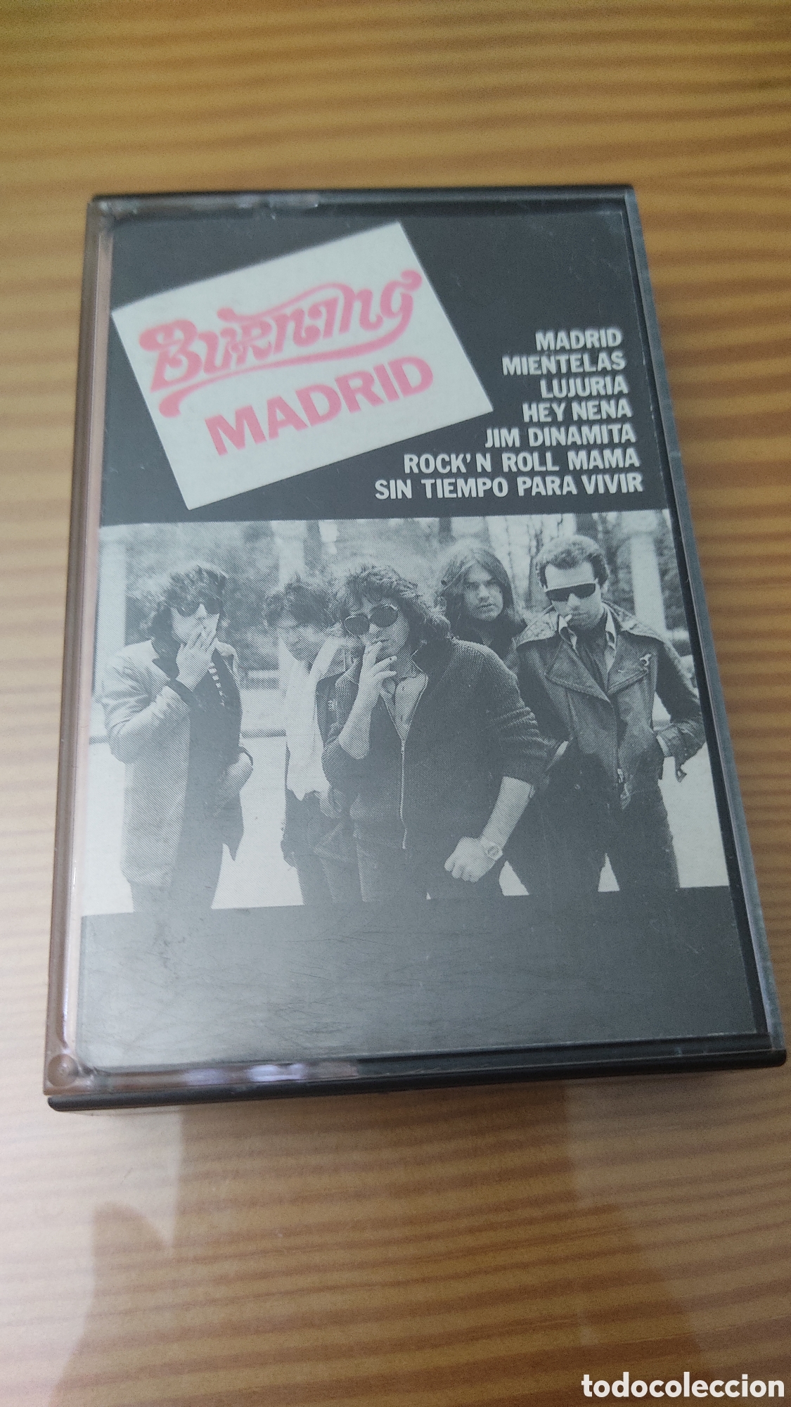 Casetes antiguos: Cinta de cassette de Burning ,&rdquo; Madrid &rdquo; ,edici&oacute;n de 1985 - Foto 1