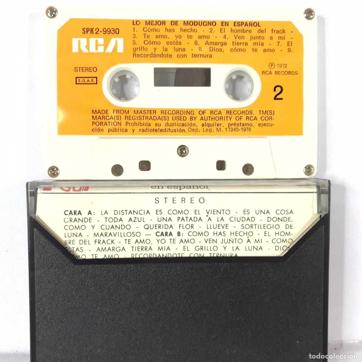 Casetes antiguos: Domenico Modugno ● Lo Mejor en Espa&ntilde;ol ● Cassette, Compilation - Foto 2