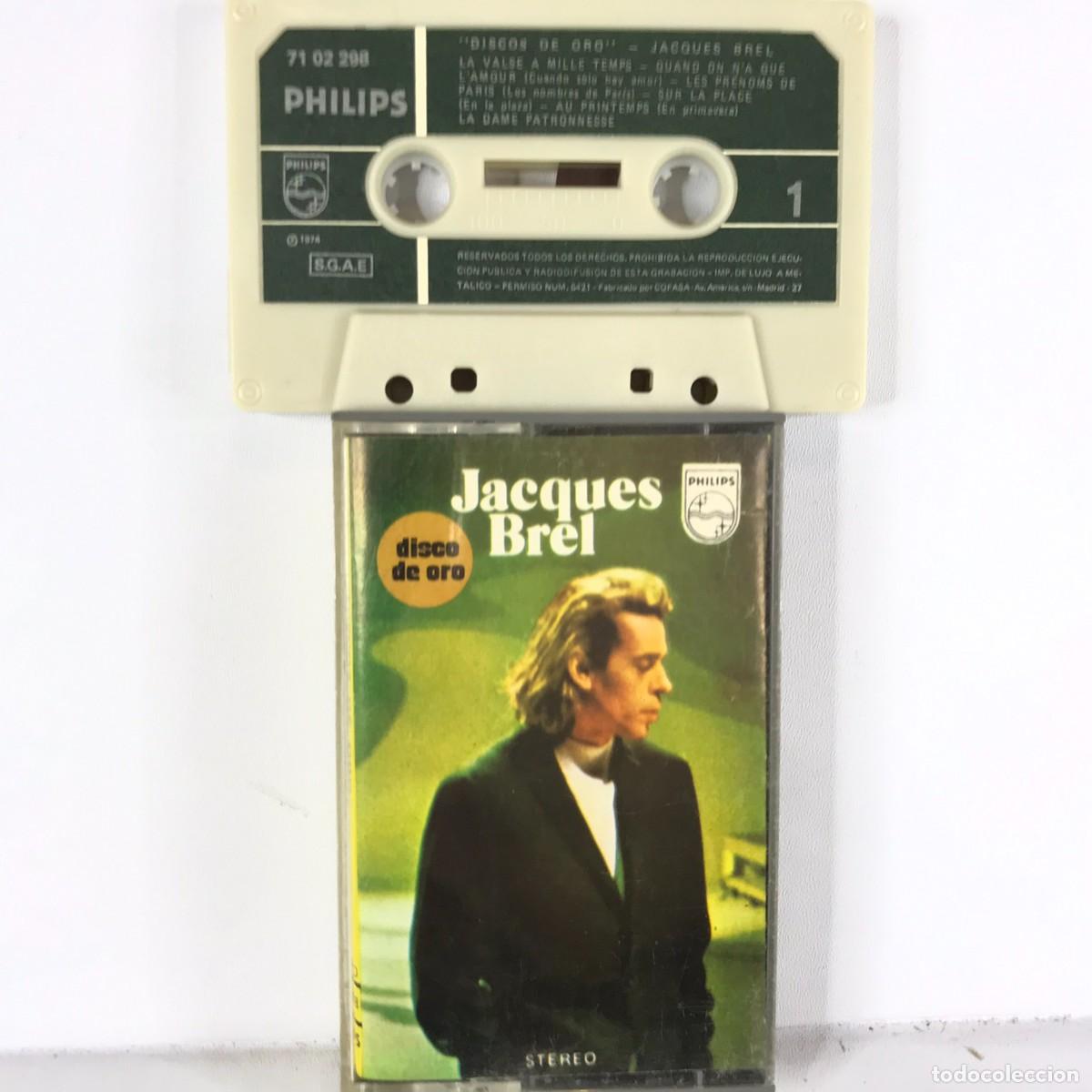 Casetes antiguos: Jacques Brel ● Disco De Oro ● Cassette, Stereo - Foto 1