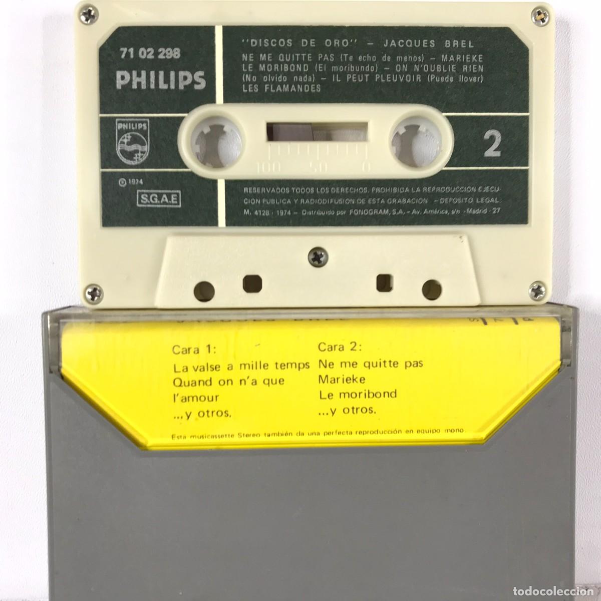 Casetes antiguos: Jacques Brel ● Disco De Oro ● Cassette, Stereo - Foto 2