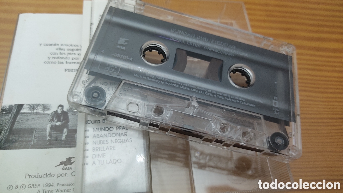 Casetes antiguos: Cinta de cassette de Duncan Dhu &rdquo; Piedras &rdquo; - Foto 3