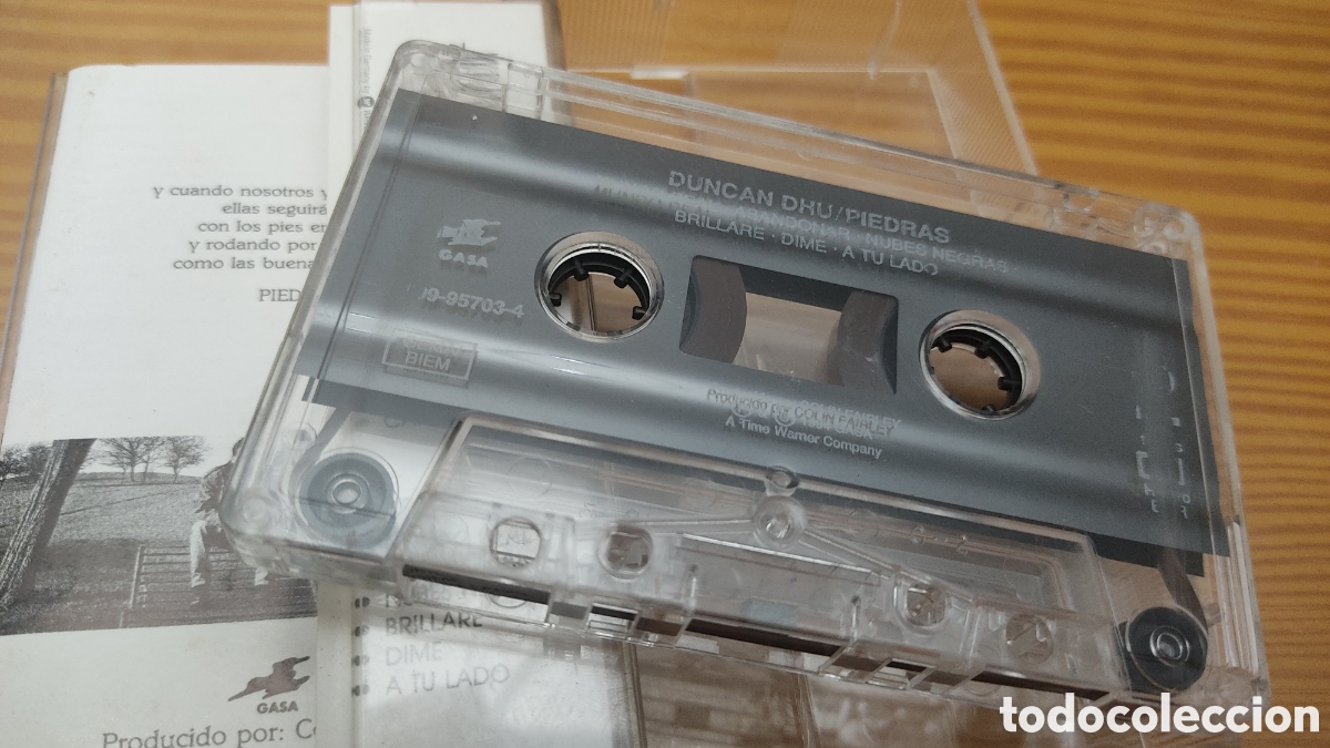 Casetes antiguos: Cinta de cassette de Duncan Dhu &rdquo; Piedras &rdquo; - Foto 4